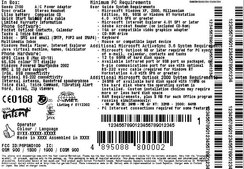Sales Pack Label