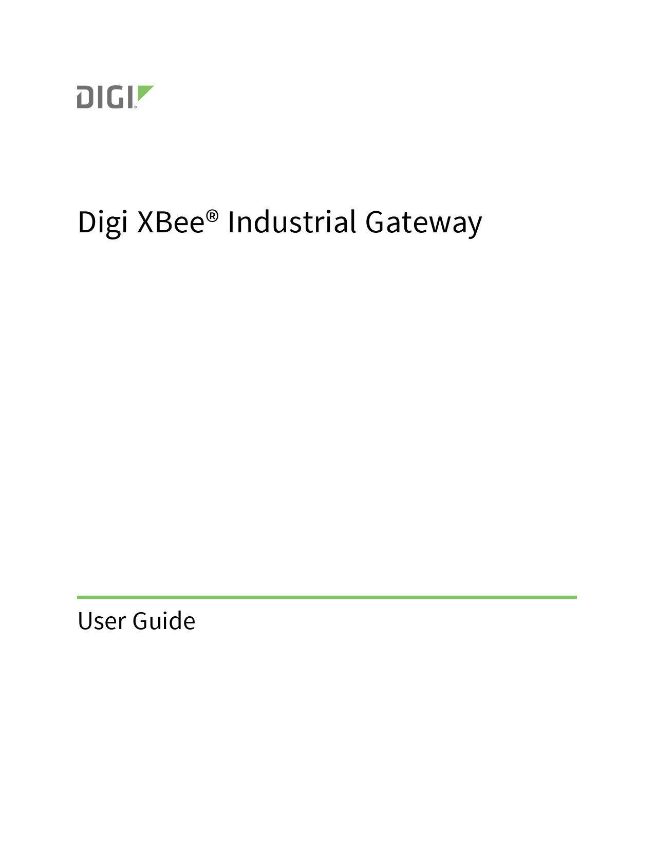 First page of [PDF] Digi XBee Industrial Gateway User Guide - Support Resources