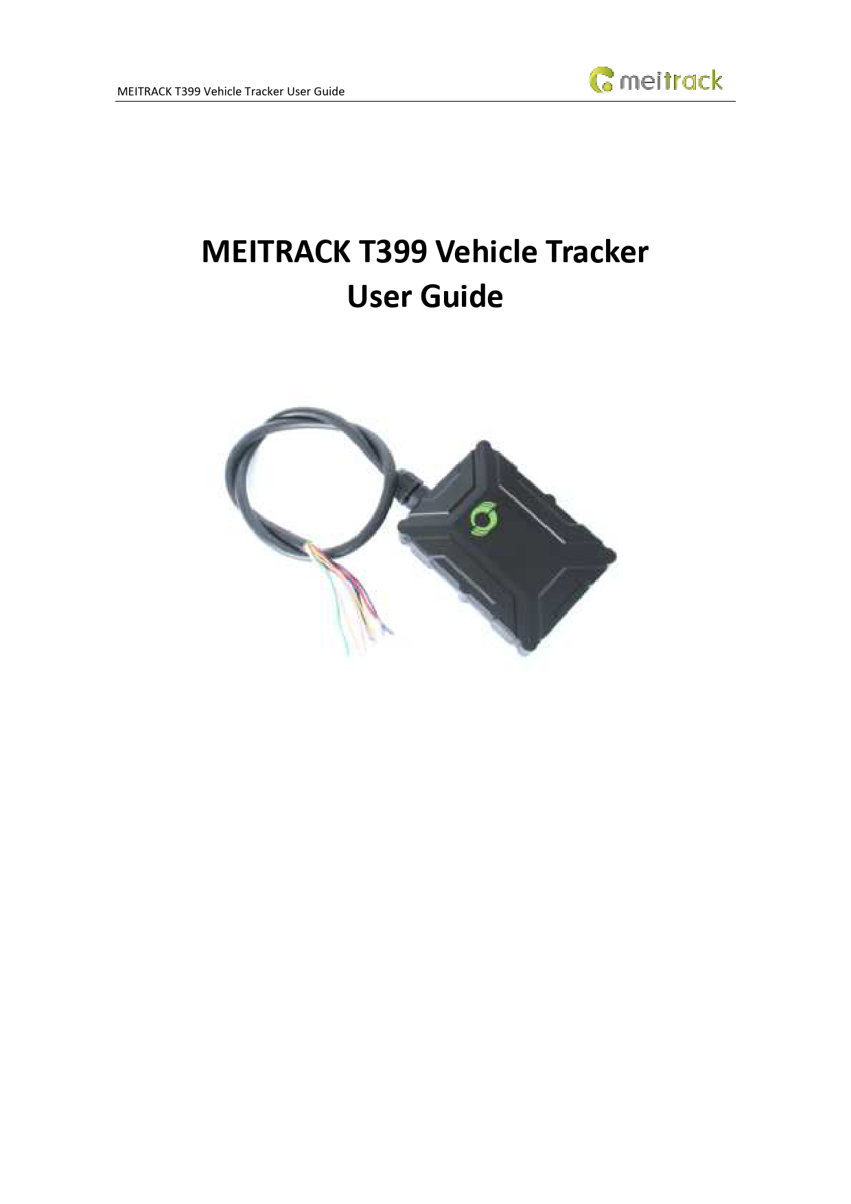 First page of PDF MEITRACK T399 Vehicle Tracker User Guide