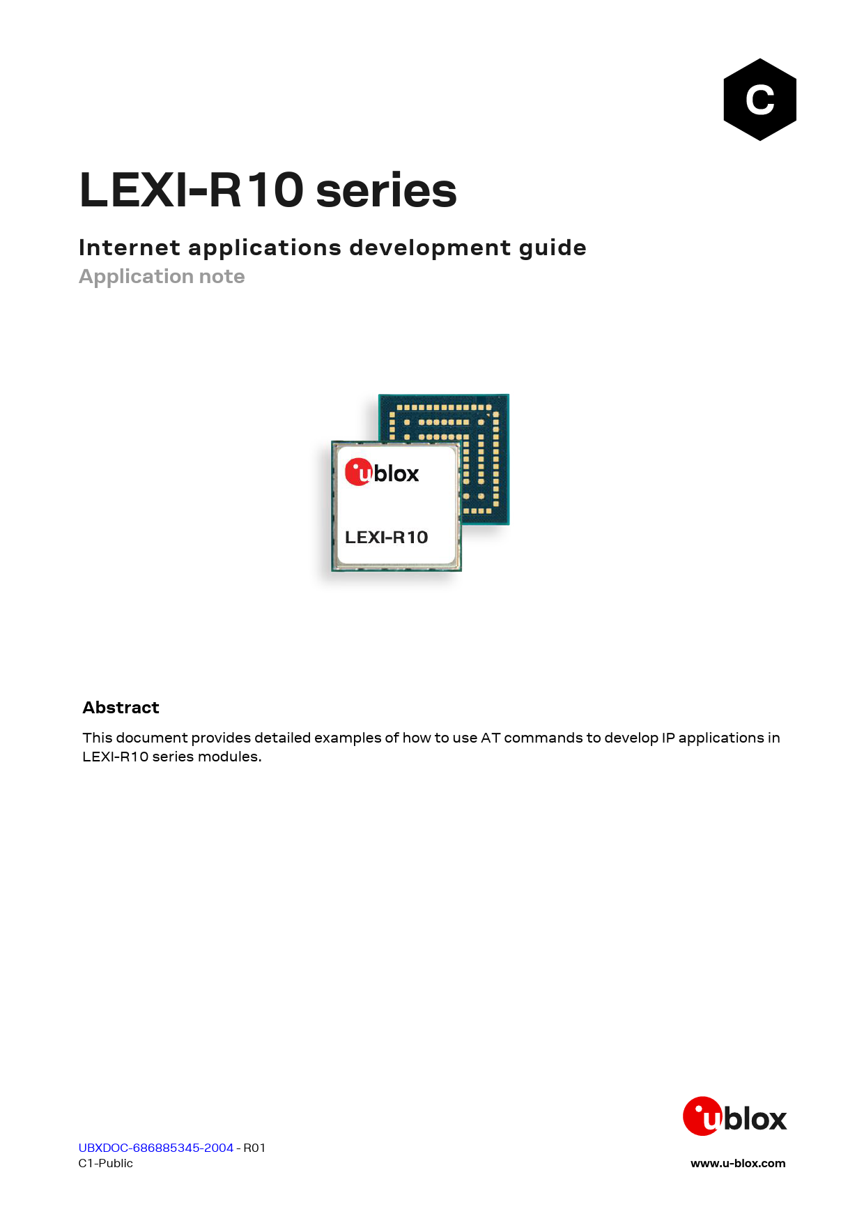 First page of LEXI-R10 series