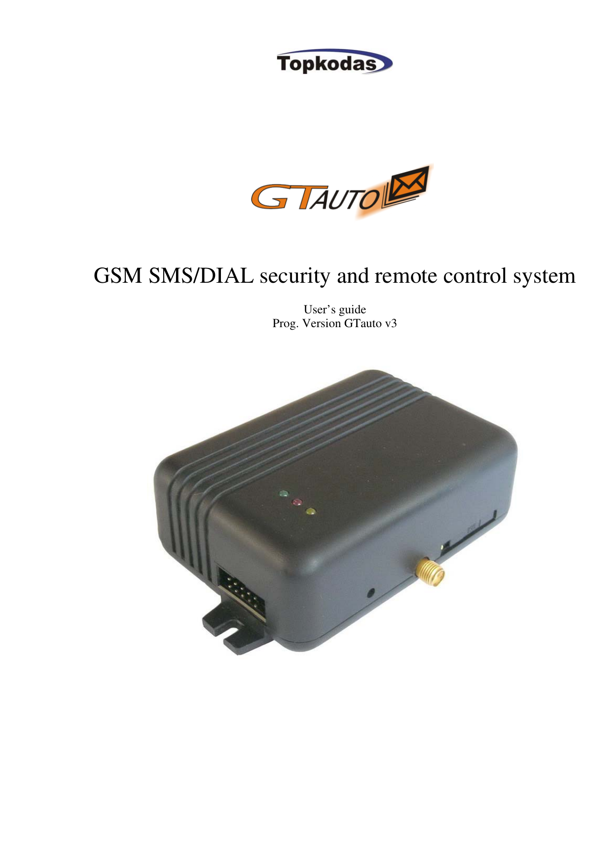 First page of GSM SMS/DIAL security and remote ...