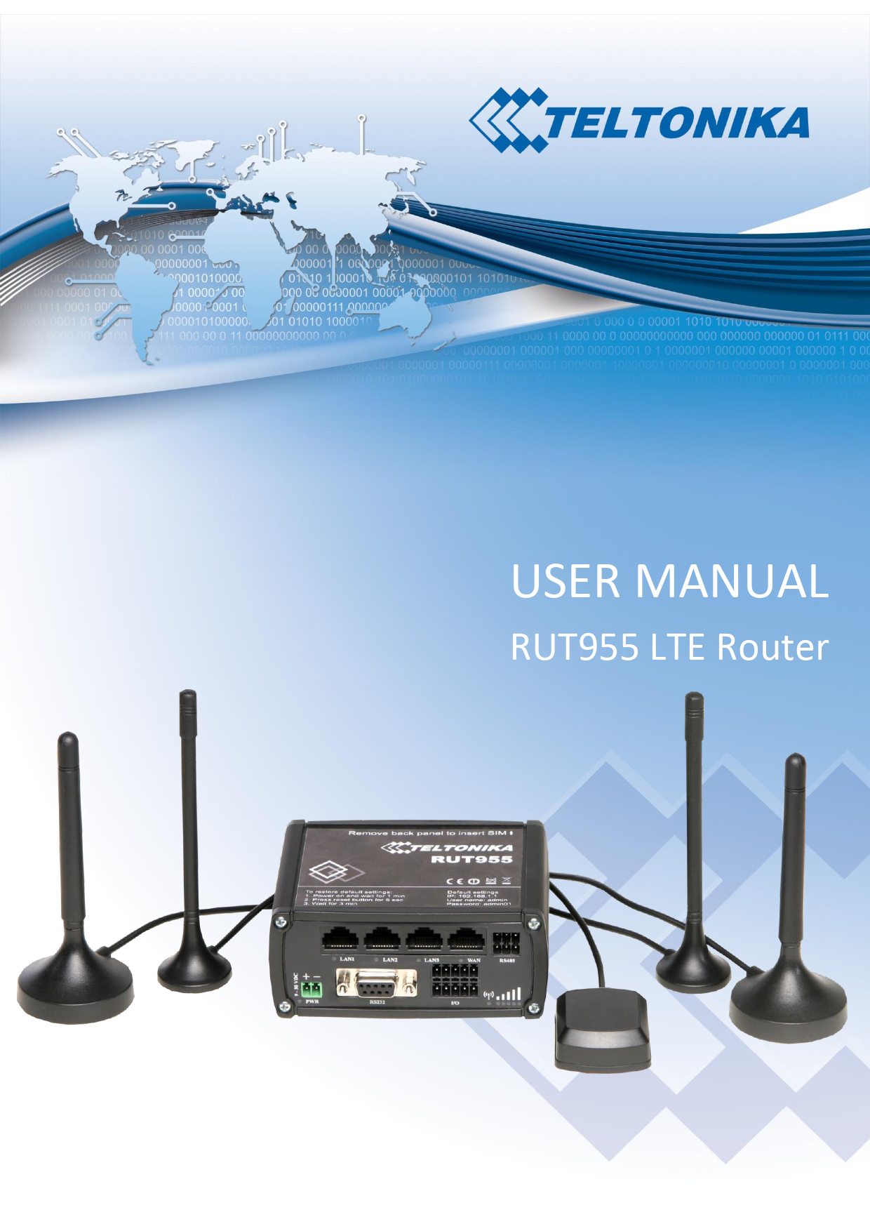 First page of RUT955 User‘s Manual - Teltonika Networks