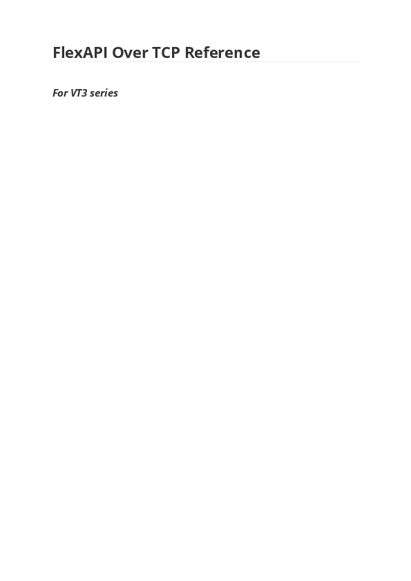 First page of FlexAPI Over TCP Reference - InHand