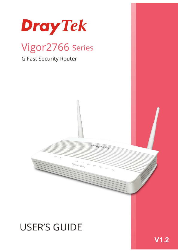 First page of DrayTek_UG_Vigor2766_V1.2_(01).pdf
