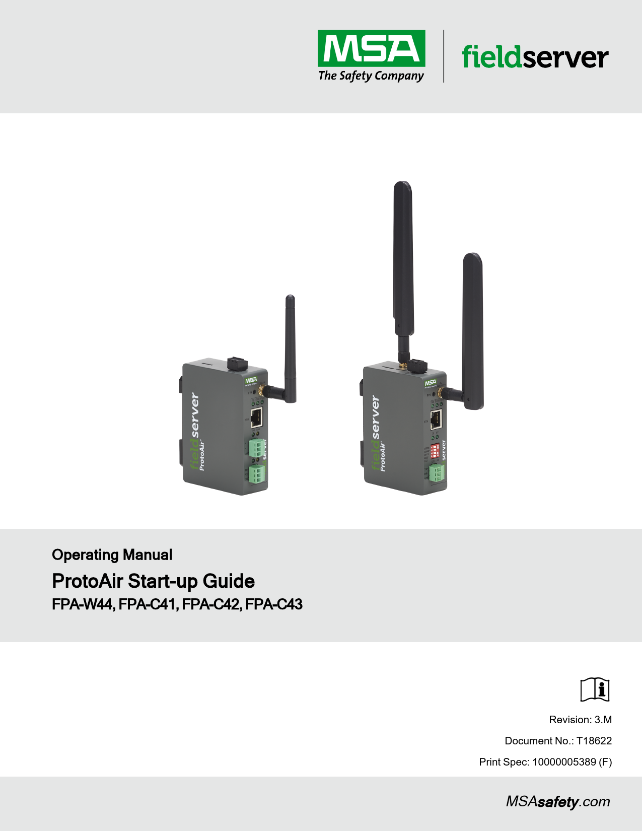 First page of ProtoAir Start-up Guide
