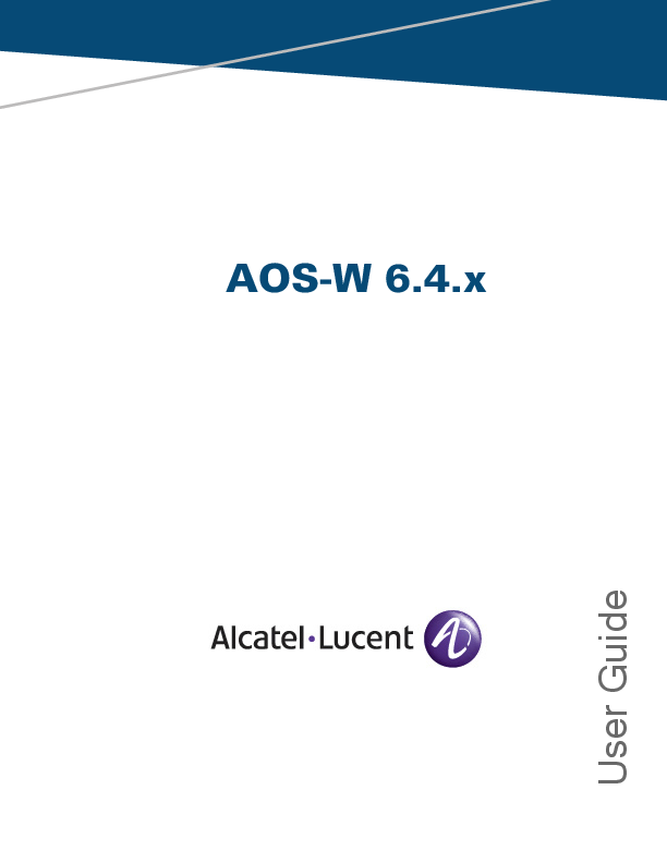 First page of AOS-W 6.4.x User Guide - Alcadis Support
