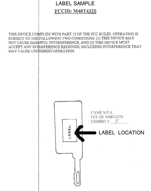 FCC id label and location