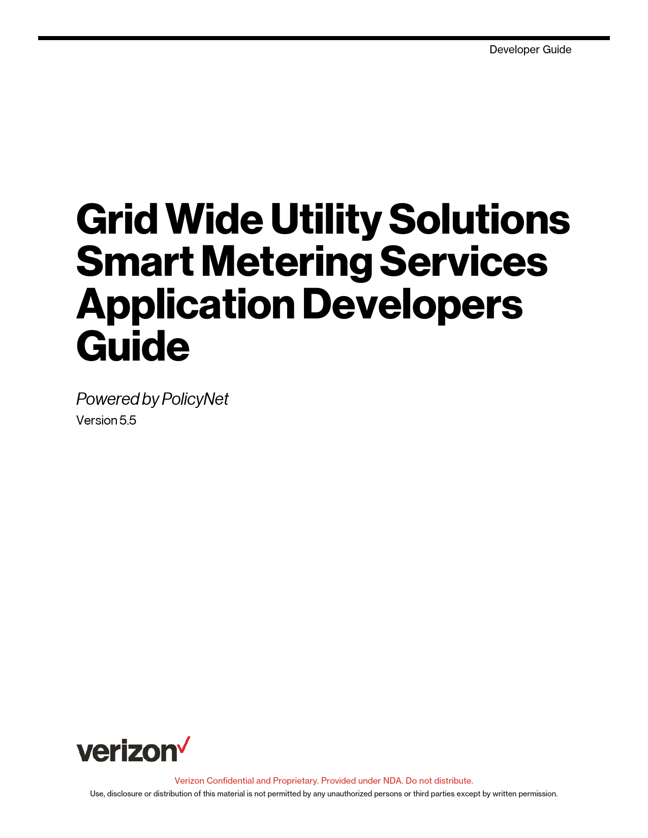 First page of Grid Wide Utility Solutions Smart Metering Services ... - Verizon