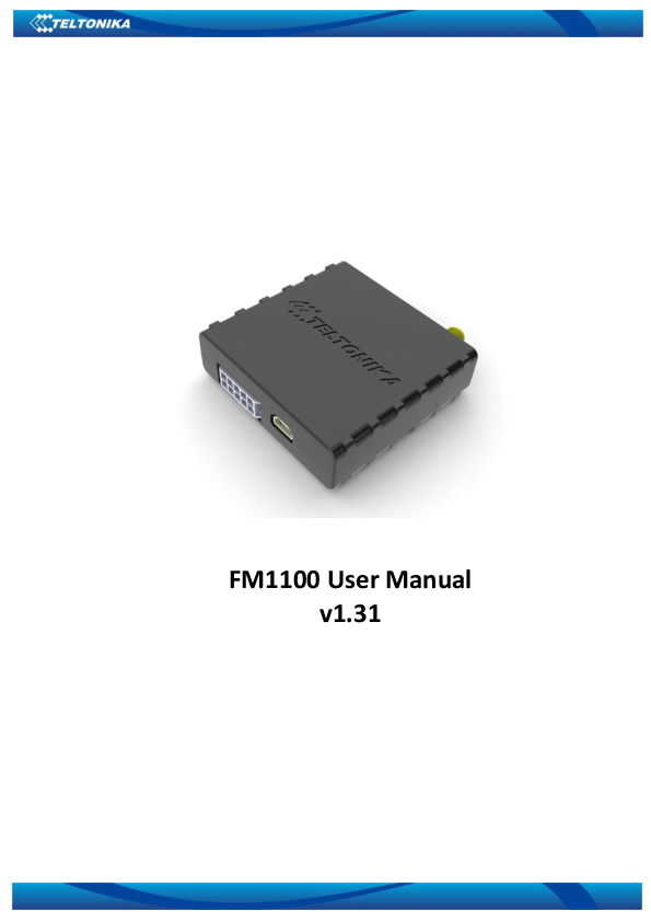 First page of PDF FM1100 Manual - gps-vehicle.com
