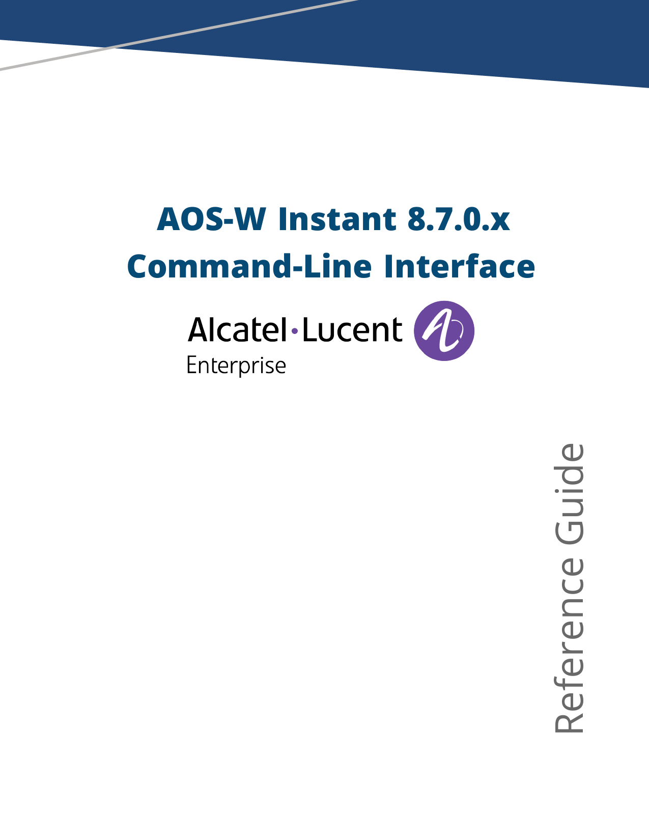 First page of [PDF] AOS-W Instant 8.7.0.x Command-Line Interface - Alcadis Support