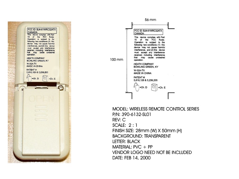 Label format and location