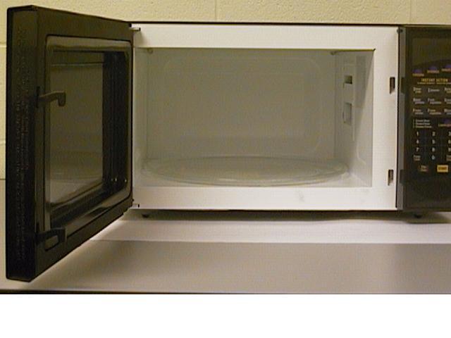 Microave oven front door open