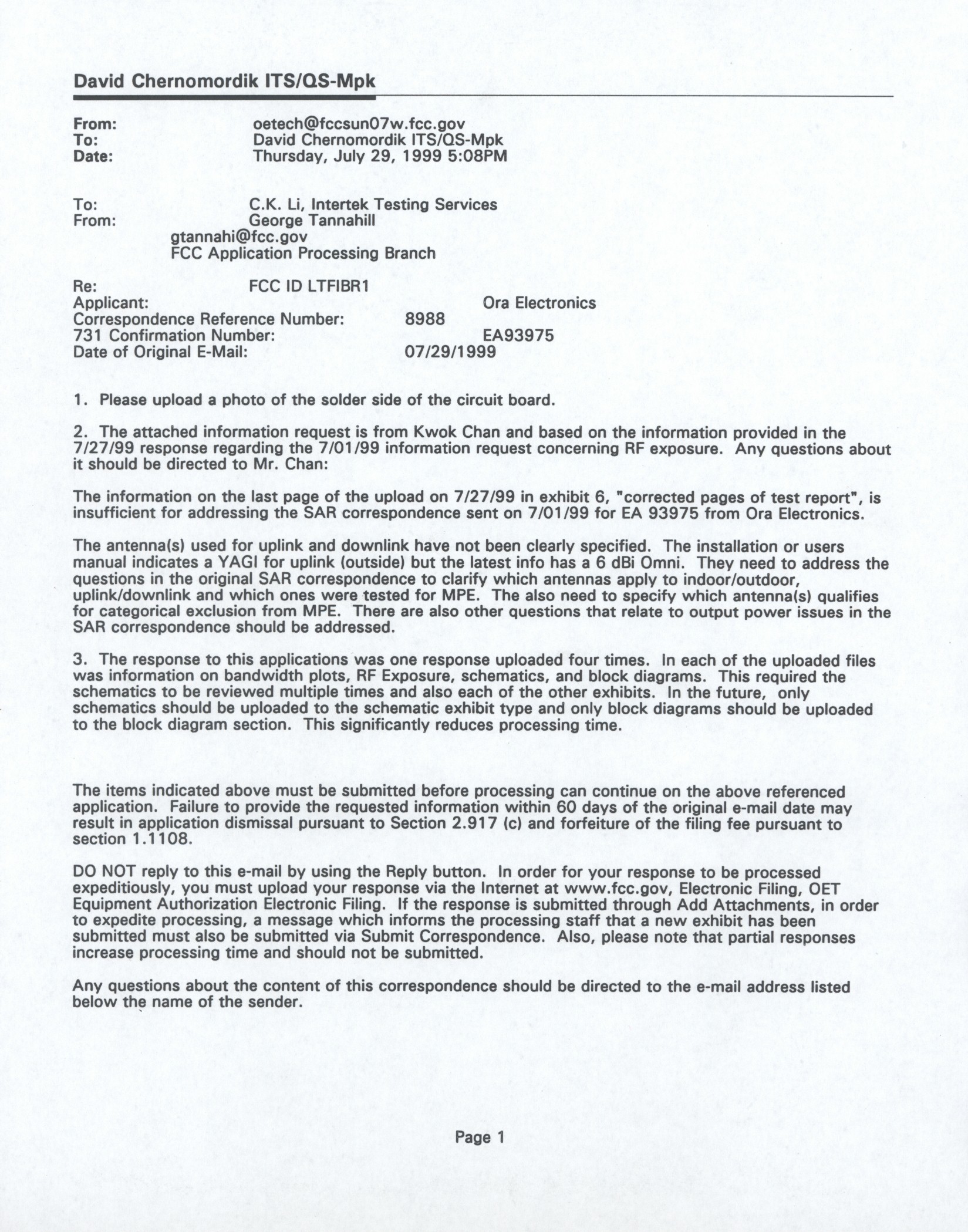 FCC Letter