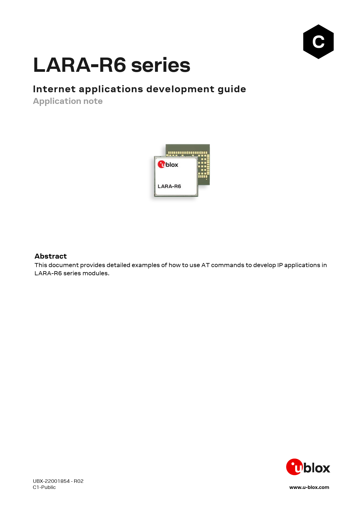 First page of LARA-R6 series