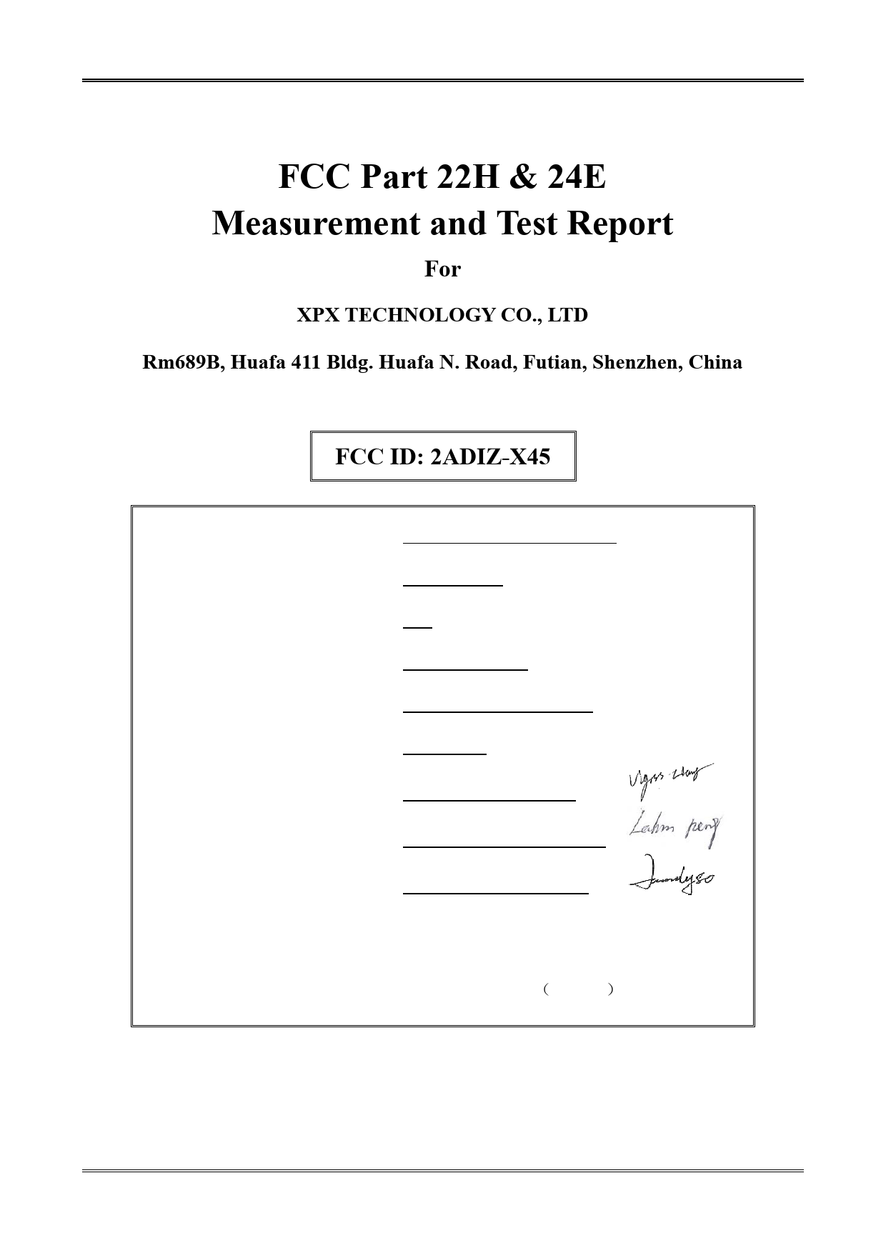First page of TestRep 22&24