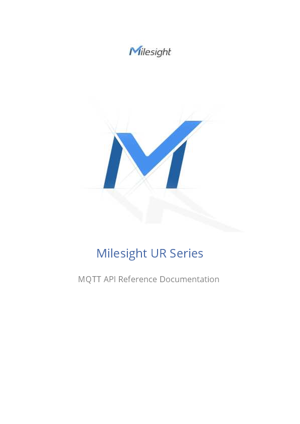 First page of UR Series MQTT API Documentation