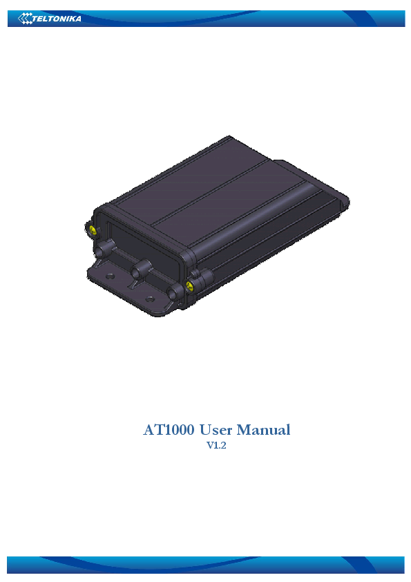 First page of old.euromobile.ru › wp-content › uploadsAT1000 User Manual v1-2 - old.euromobile.ru