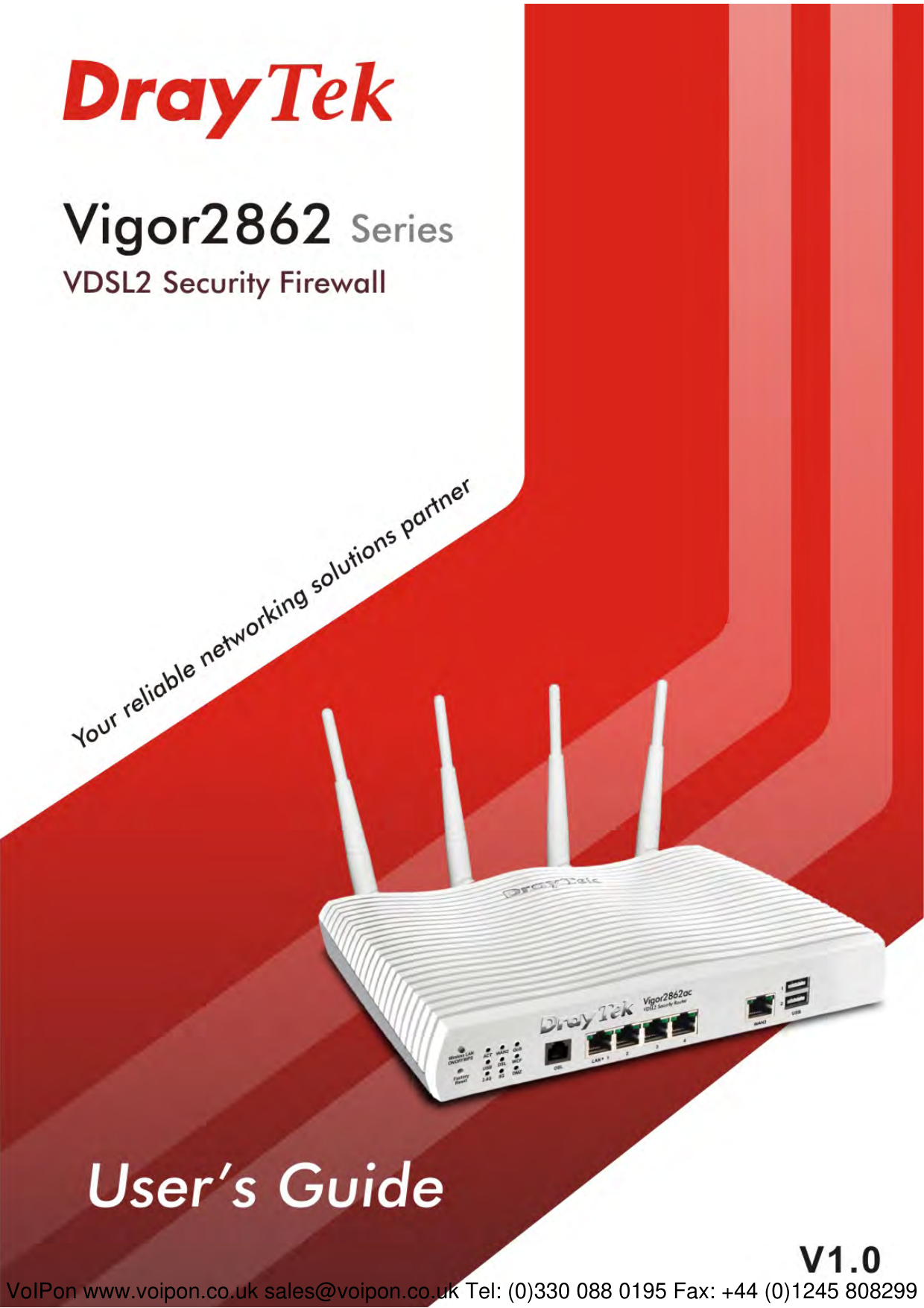 First page of DrayTek Vigor 2862 User Guide (PDF)