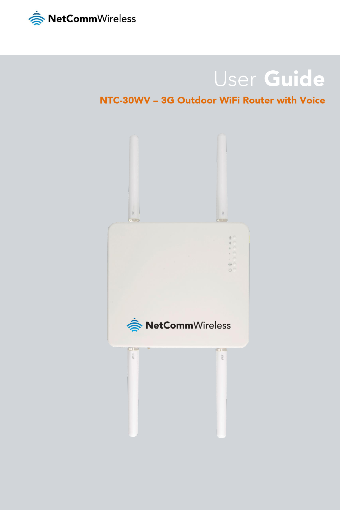 First page of <b>User Guide</b> - Netcomm