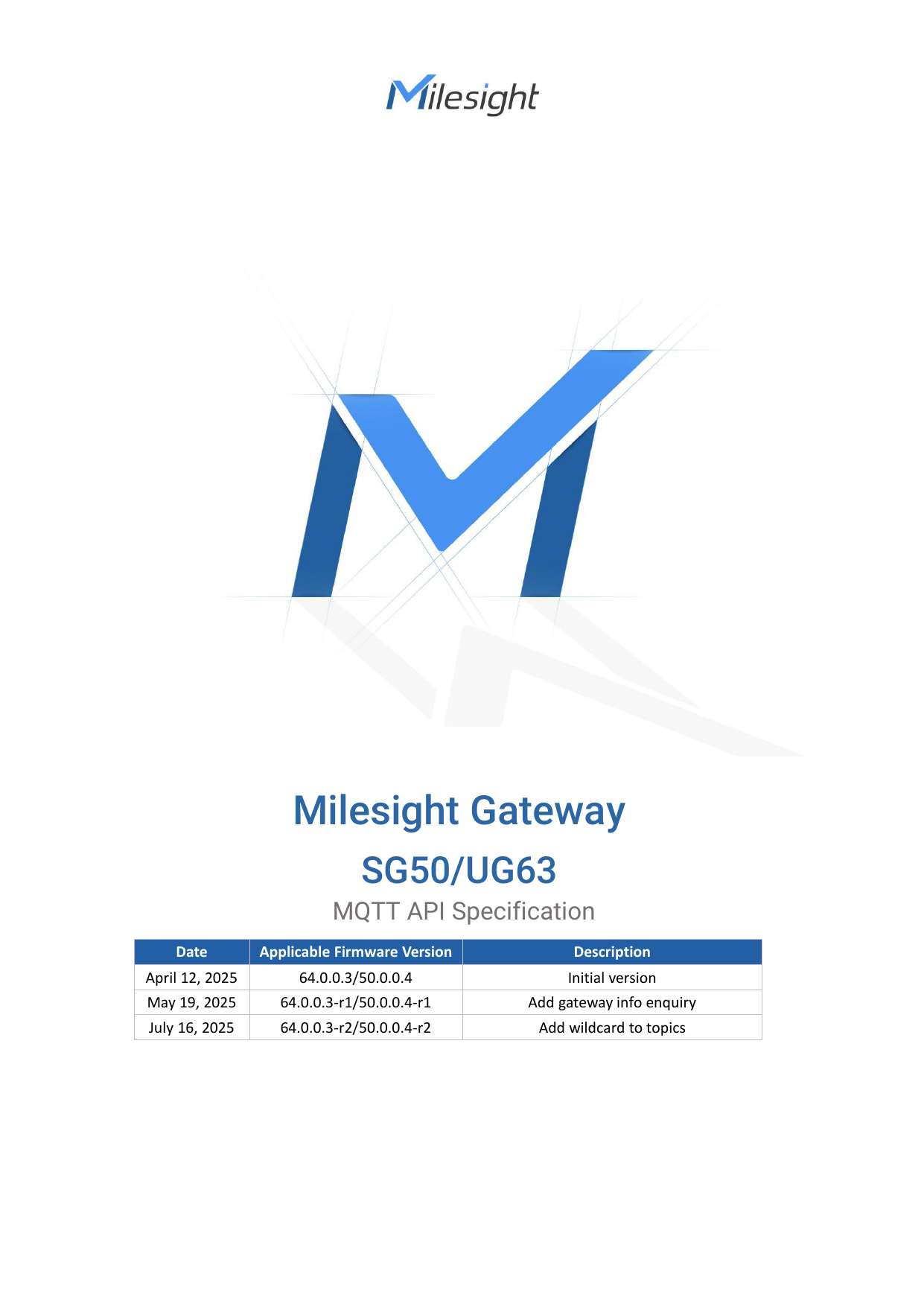 First page of [PDF] Milesight Gateway - onesight.solutions