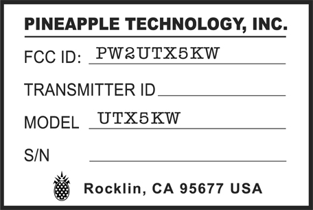 FCC ID Label