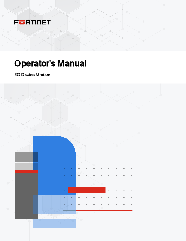 First page of [PDF] 5G Device Modem Operator's Manual - AWS