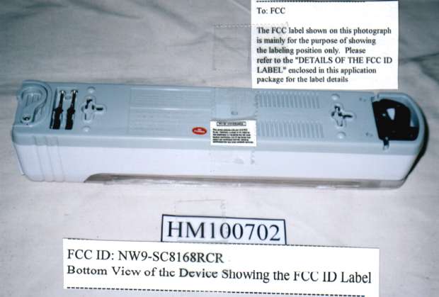 photo with FCC ID label