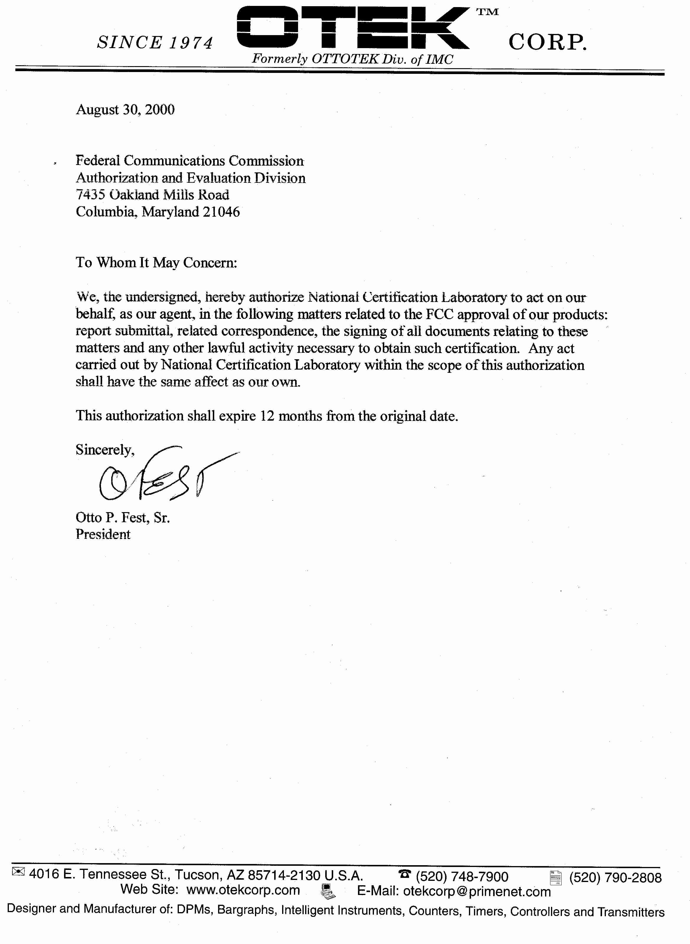 Agency authorization