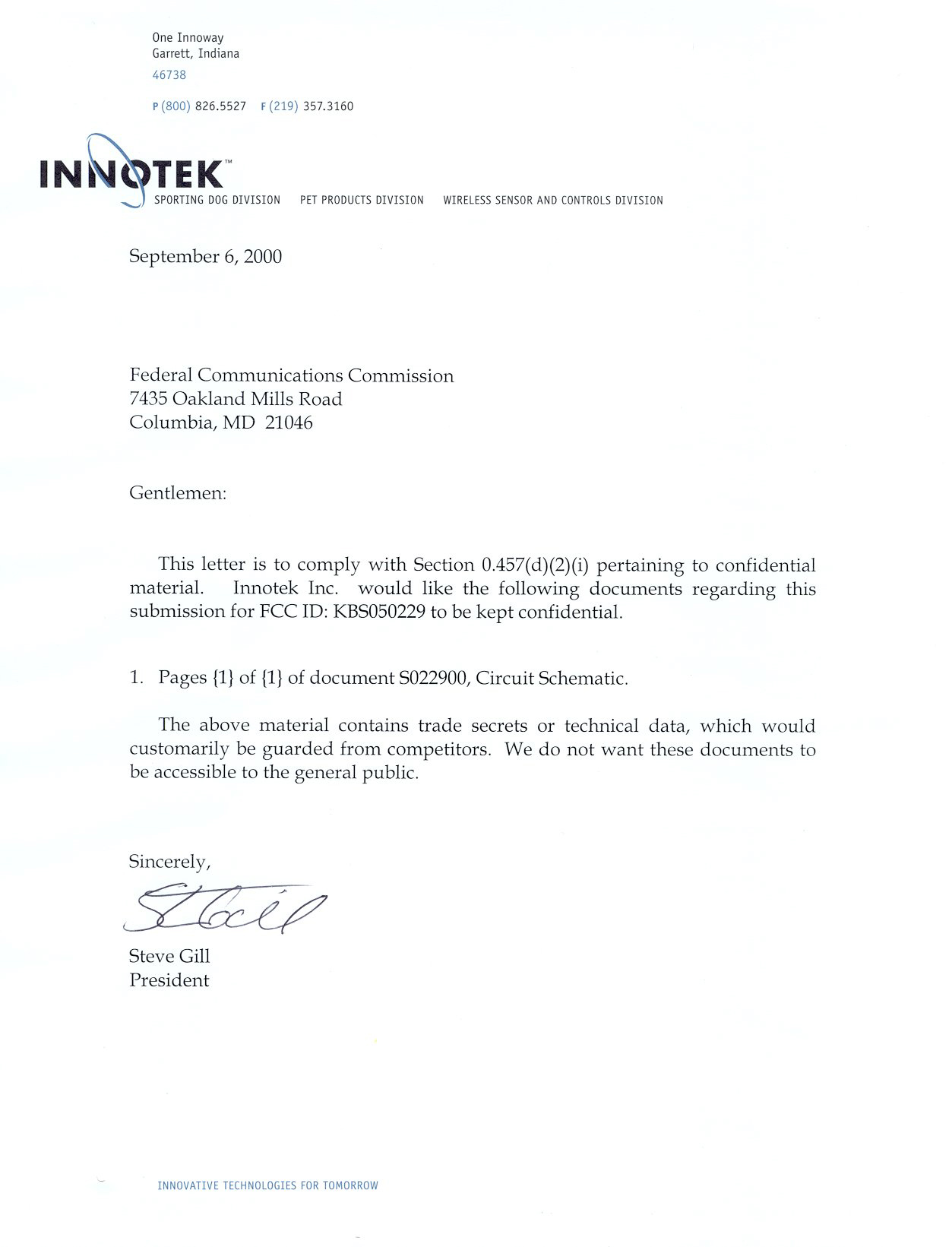 confidentiality letter