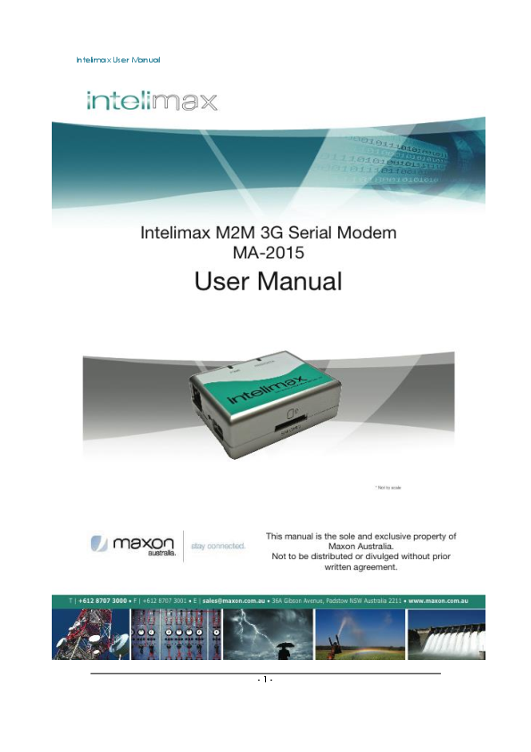 First page of IntelimaxUserManualv8.0.pdf