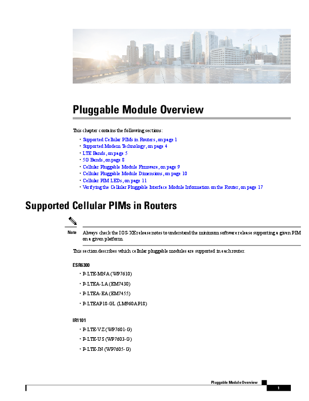 First page of [PDF] Pluggable Module Overview - Cisco