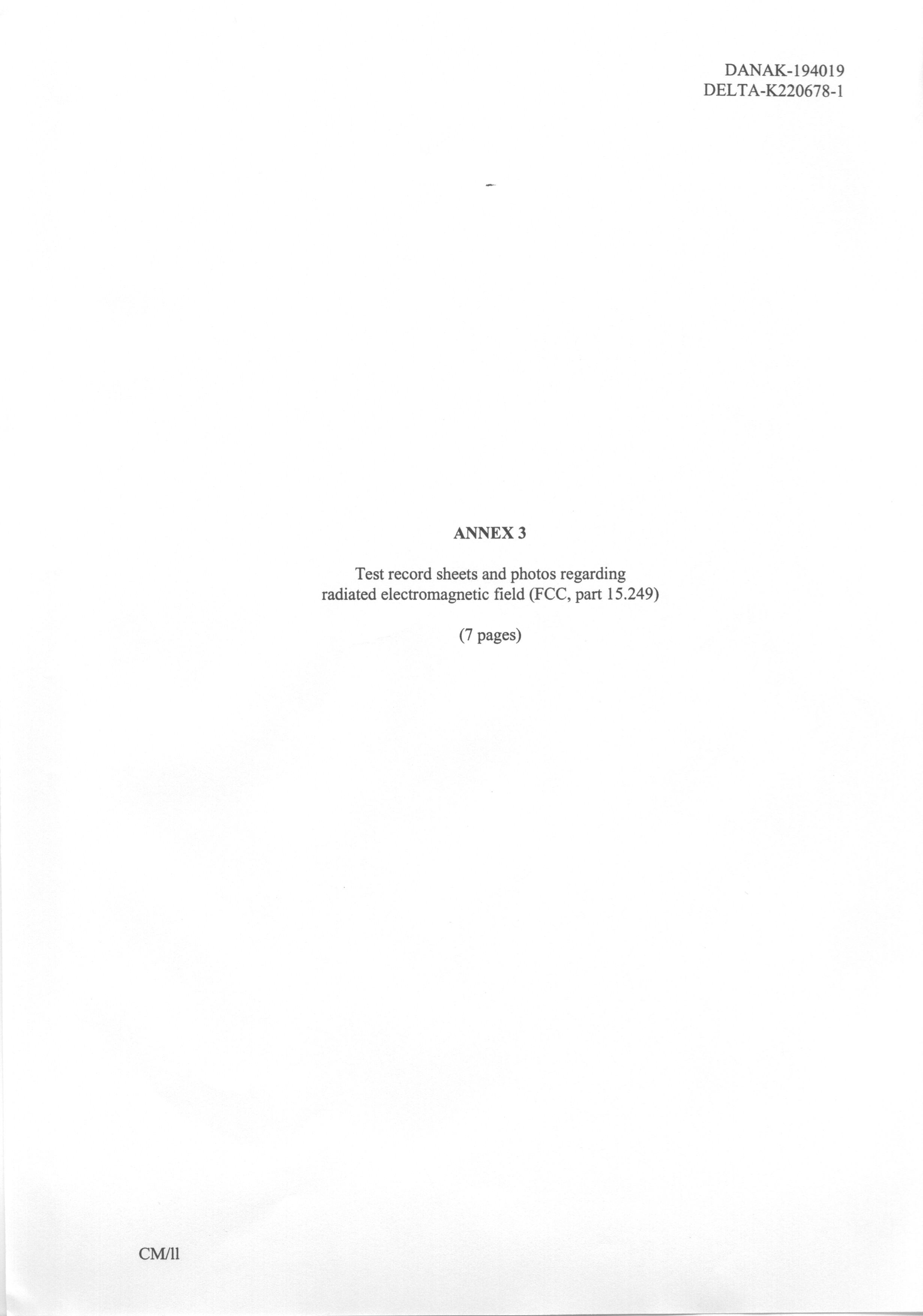 Annex 3 Cover