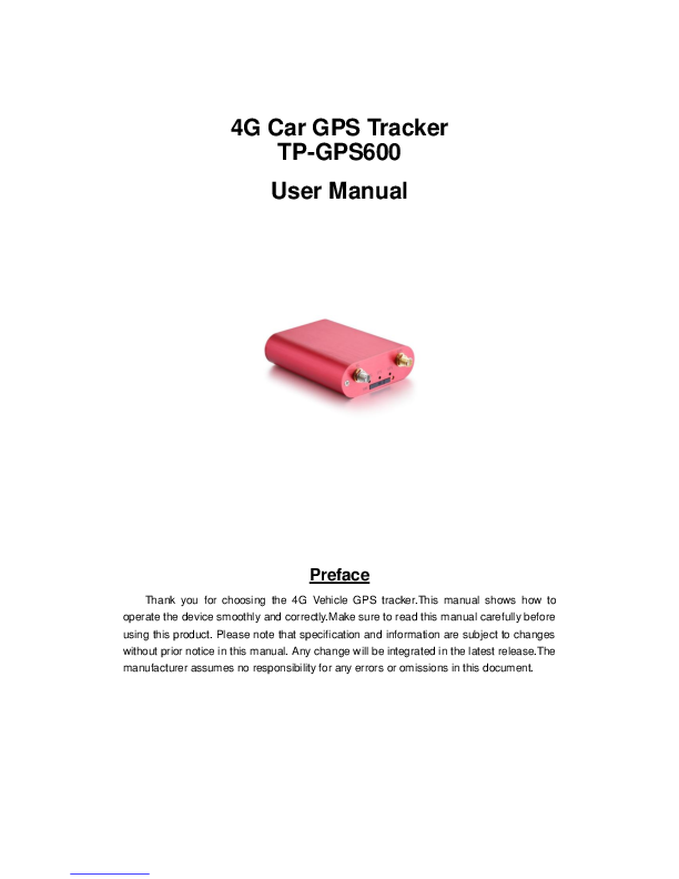 First page of Download PDF User Manual