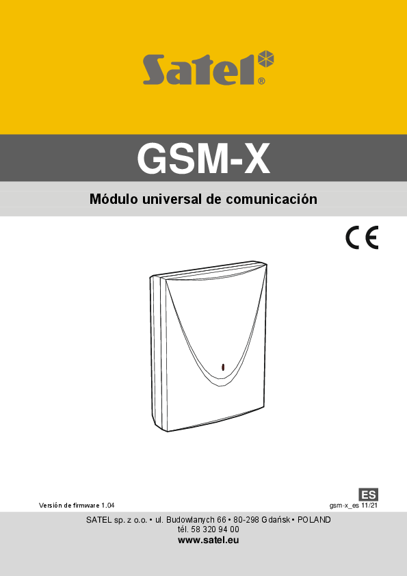 First page of [PDF] Módulo universal de comunicación - SATEL
