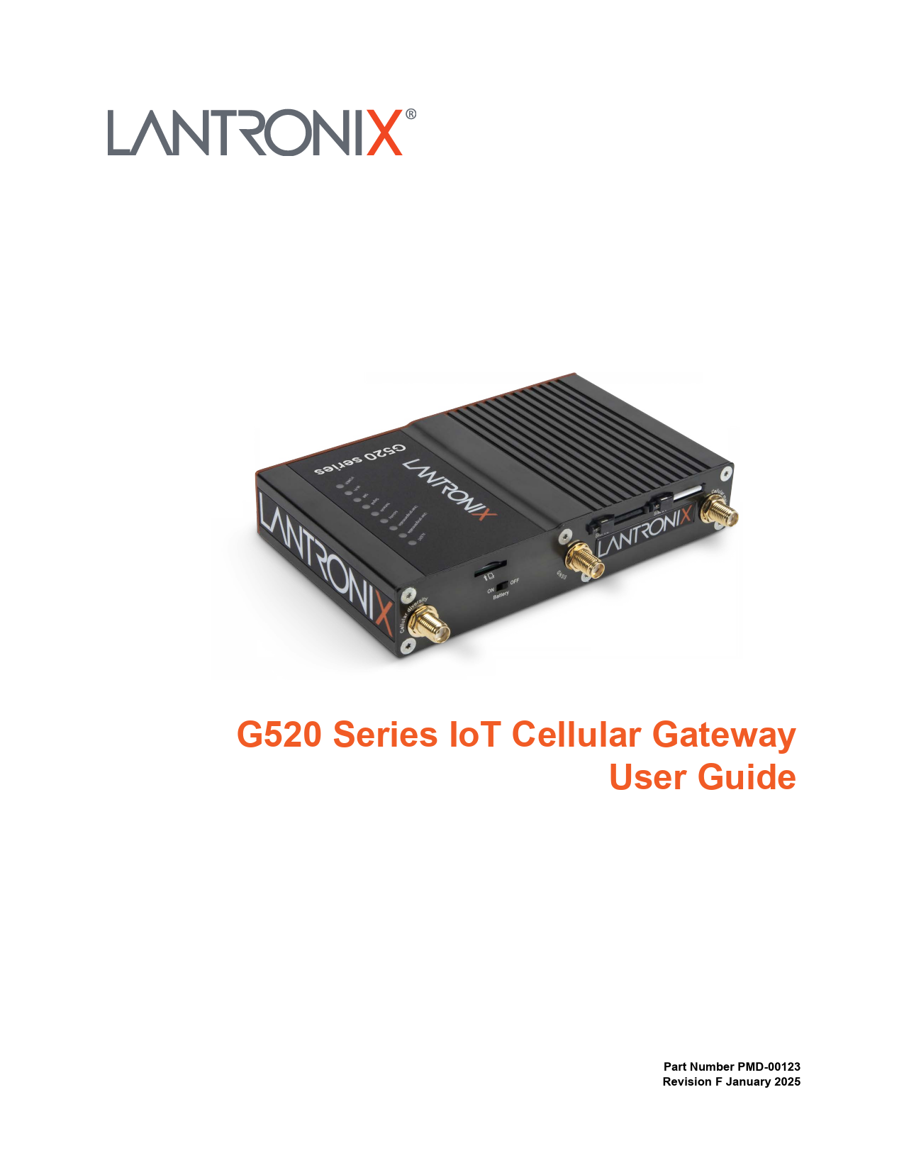 First page of G520 Series IoT Cellular Gateway User Guide