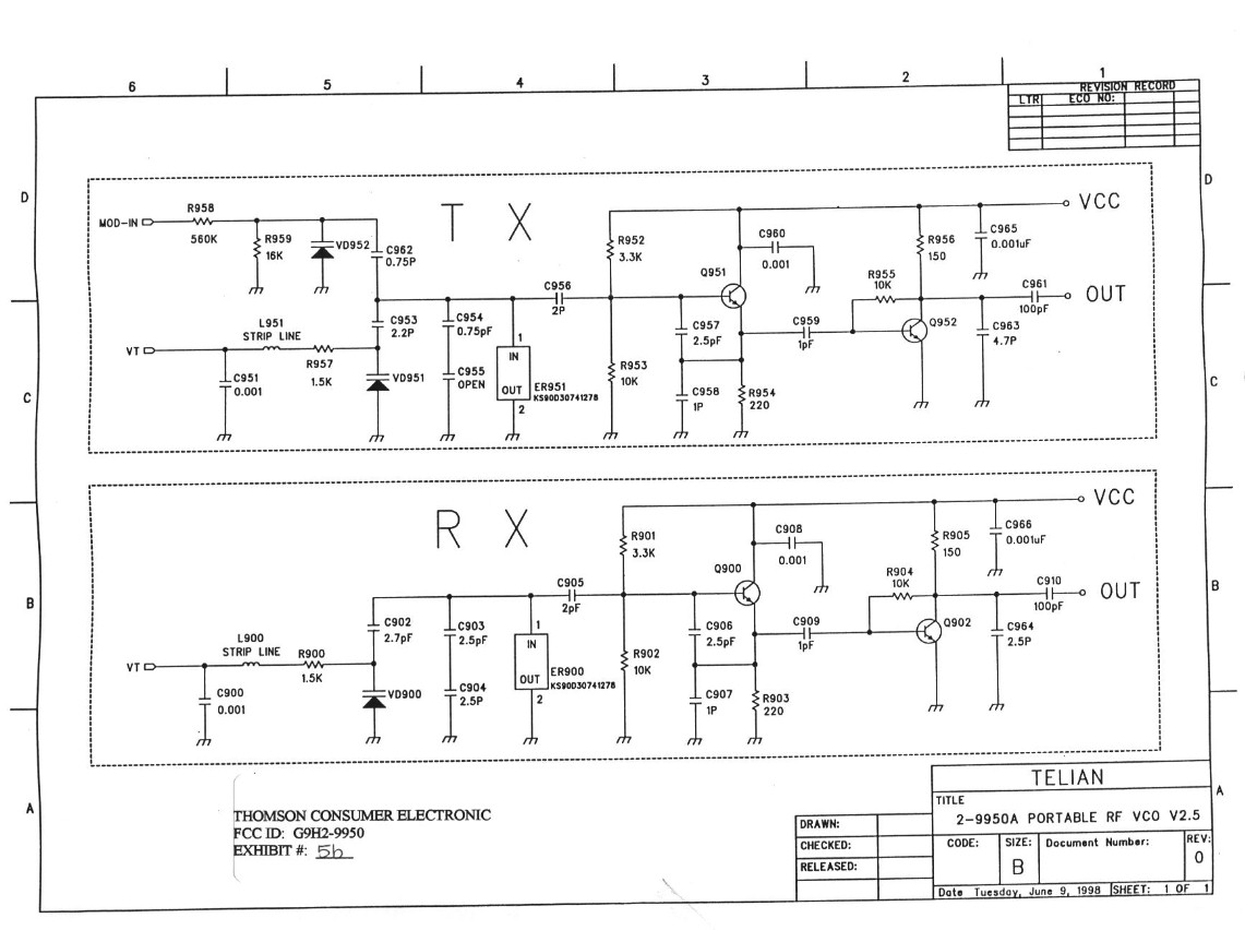 Handset VCO schematic