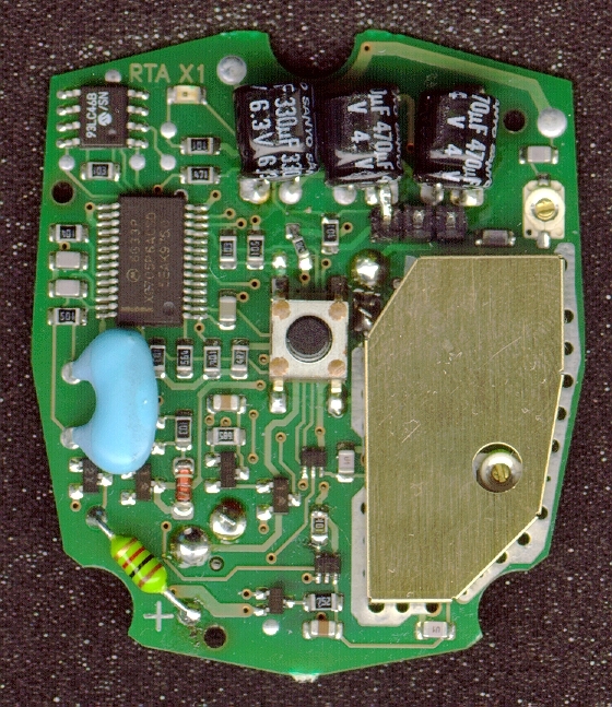 Top view pcb with shield