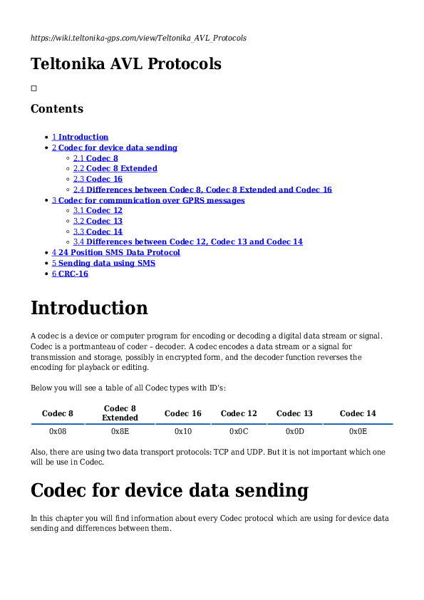 First page of Teltonika AVL Protocols.pdf