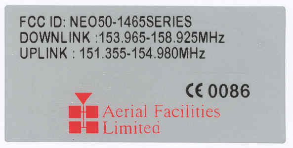 FCC ID Label