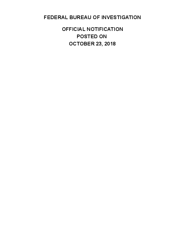 First page of Federal Bureau of Investigation