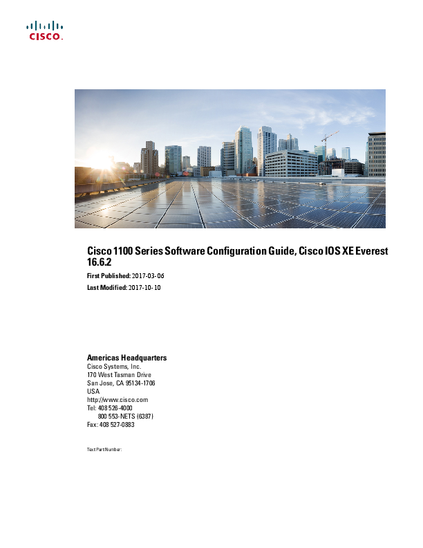 First page of Cisco 1100 Series Software Configuration Guide, Cisco IOS XE ...