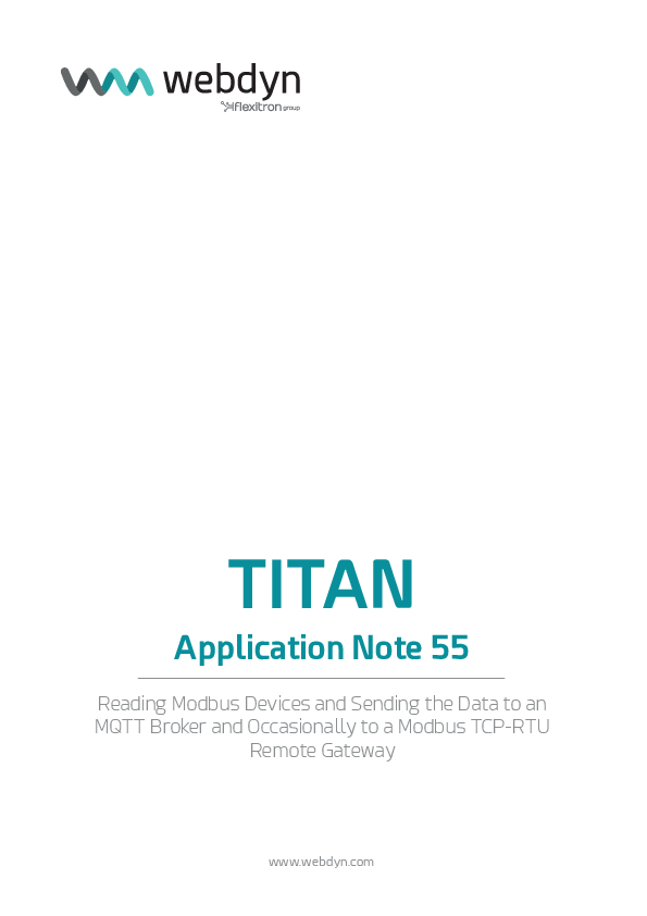 First page of TITAN-AN55-Sending-readings-through-MQTT-and-Modbus-TCP-RTU-remote-gateway.pdf