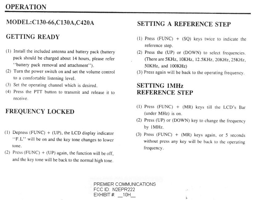 Users manual page eight