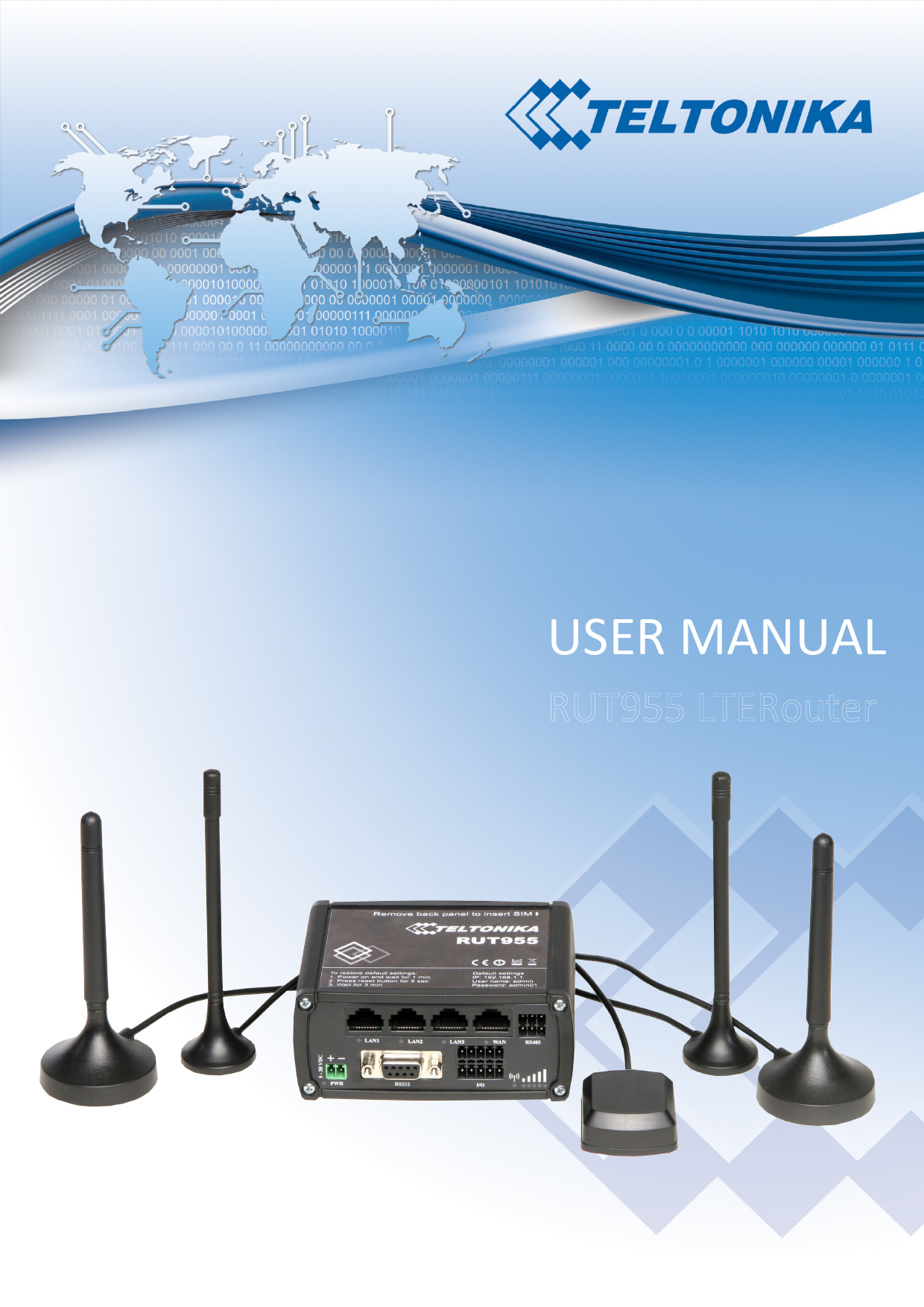 First page of RUT955 Users manual