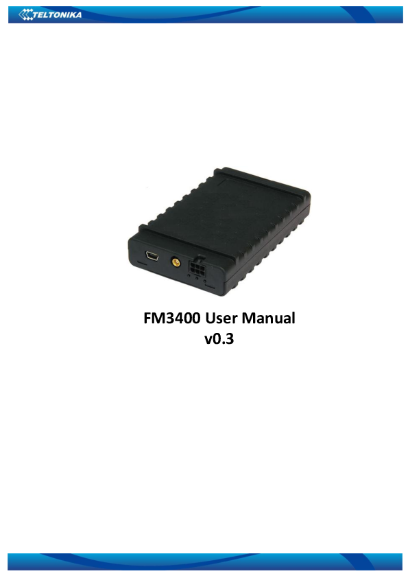 First page of FM3400 User Manual v0 - gts4b.com
