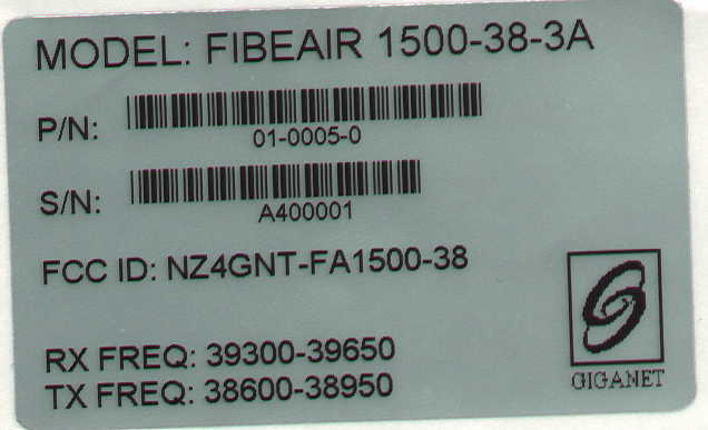 Outdoor unit label